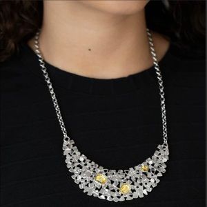 Paparazzi Fabulously Fragmented Yellow Necklace